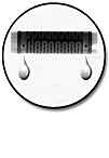 Polidrip standard csepegtető cső egy csepegtető testje